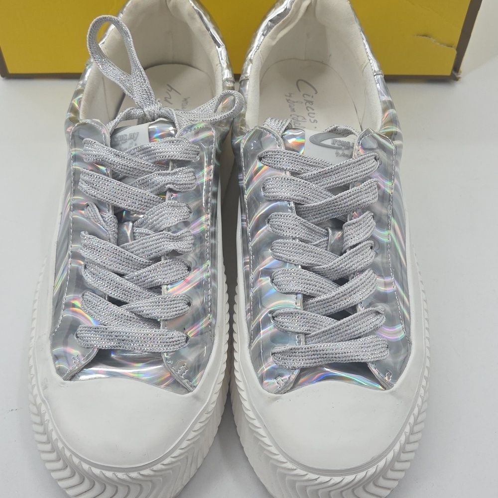 Holographic Women's Platform Sneakers Size 9 - Picture 10 of 16